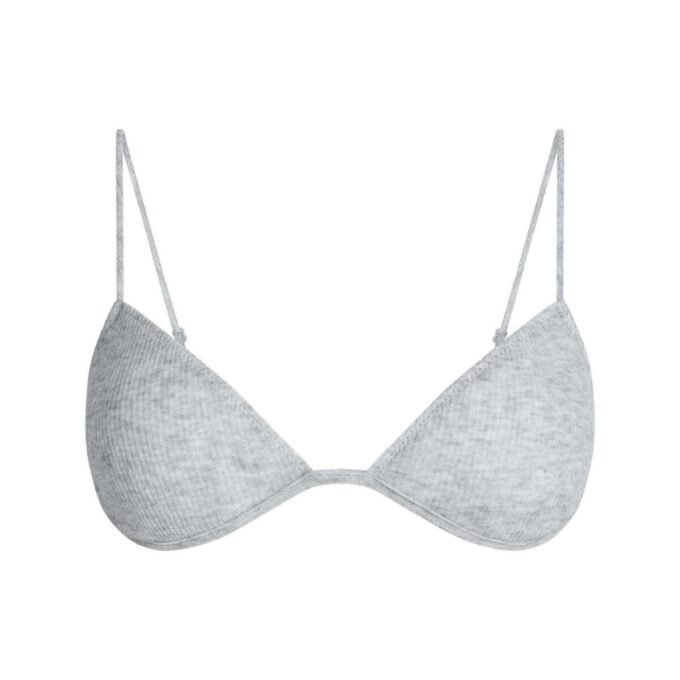 TRANSPARENT RIBBEDE SKIMPIGE TREKANTE BRALETTE