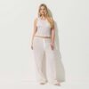 TRANSPARENT RIBBEDE TANK MED CREWNECK-HALS