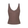 TRANSPARENT RIBBEDE V-HALS TOP