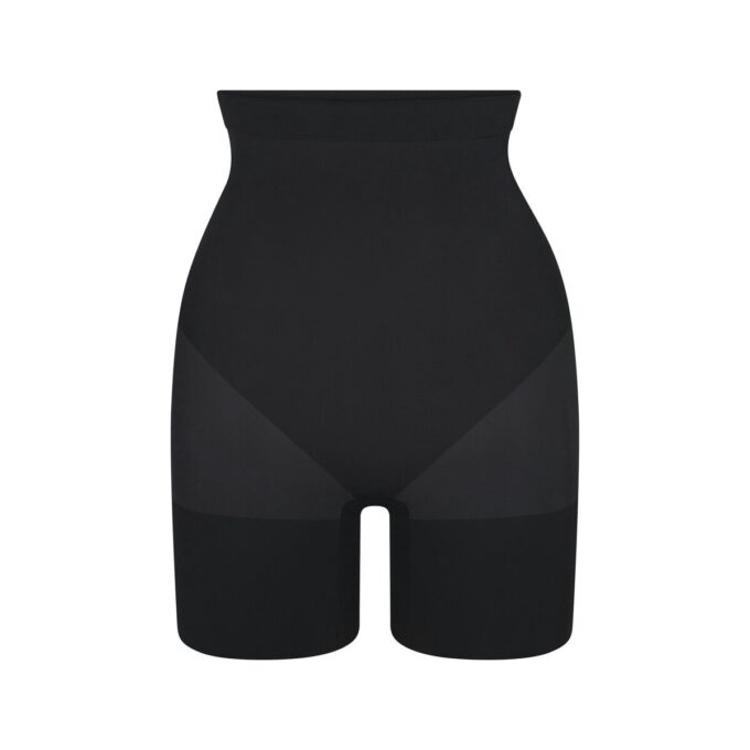 TRANSPARENT SØMLØS HØJTALJEDE SHORTS TIL LÅRET