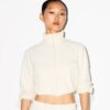 UDENDØRS FLEECE CROPPED JAKKE MED 3/4 ÆRMER