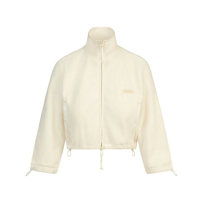 UDENDØRS FLEECE CROPPED JAKKE MED 3/4 ÆRMER