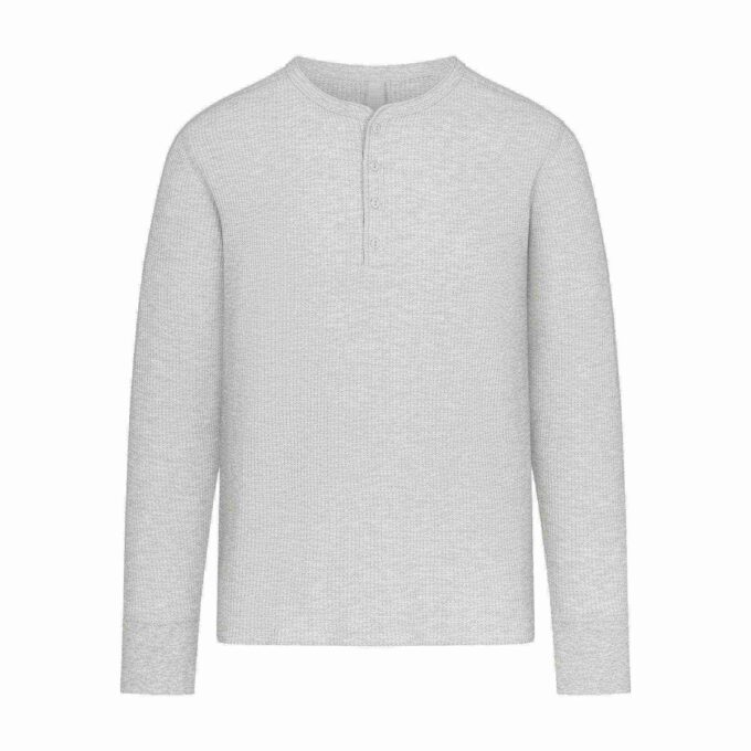 VAFFEL HERRE SLIM LANGERMET HENLEY-T-SHIRT