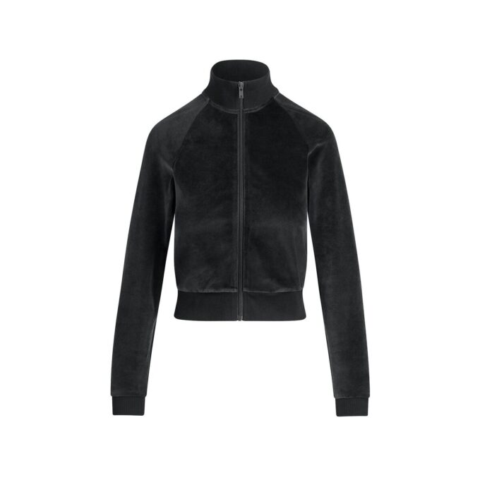 VELOUR KRYMPEDE TRÆNINGSJAKKE